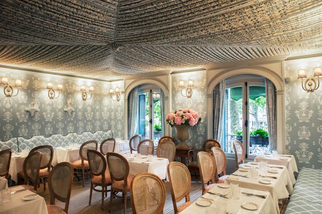 <p>Ladurée Rue Royale in Paris is one of the 16 restaurants on Prix Versailles’ list</p>