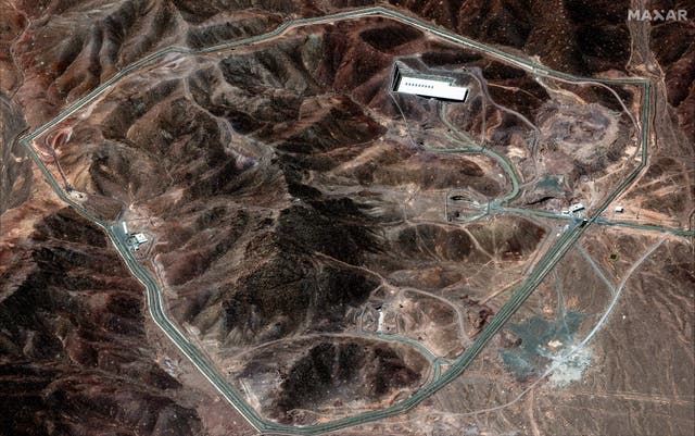 <p>Satellite imagery shows the Fordow nuclear site in central Iran </p>