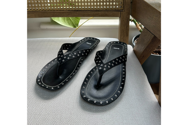 Best flip flops IndyBest review Mango leather flip flops with eyelets