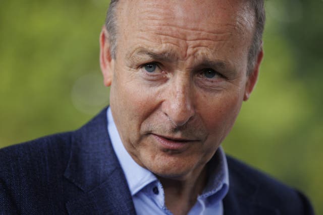 Micheal Martin’s constituency office in Co Cork was vandalised with paint (PA)