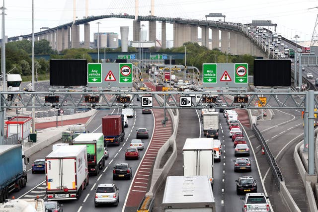 Motoring groups have criticised the decision to increase Dartford Crossing charges by 40% (Gareth Fuller/PA)
