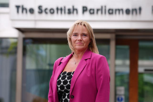 Nurse Sandie Peggie met politicians during a visit to Holyrood on Tuesday (Andrew Milligan/PA)
