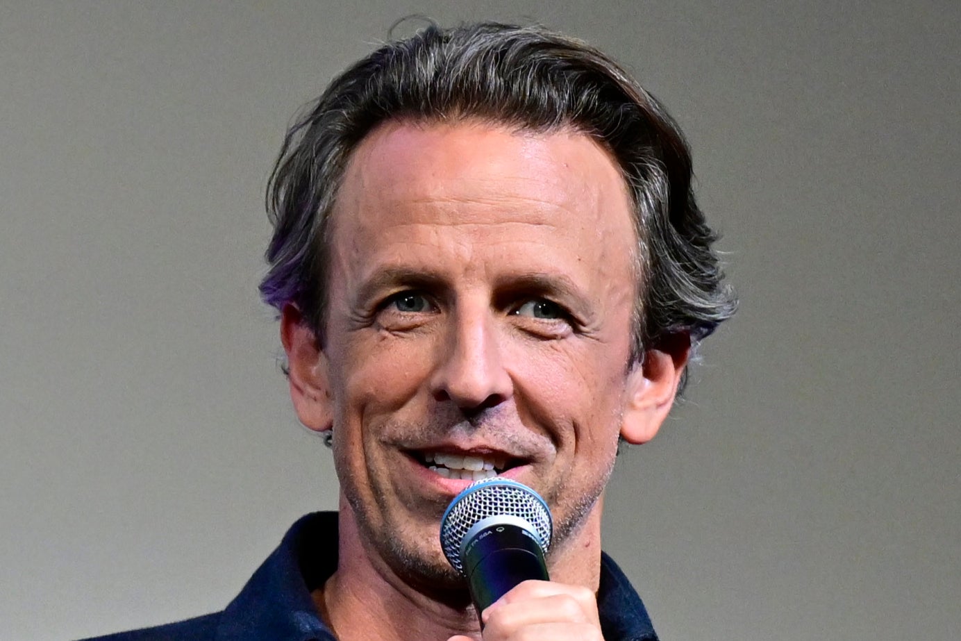 <p>Seth Meyers speaking during The 2024 New Yorker Festival last October in New York City</p>