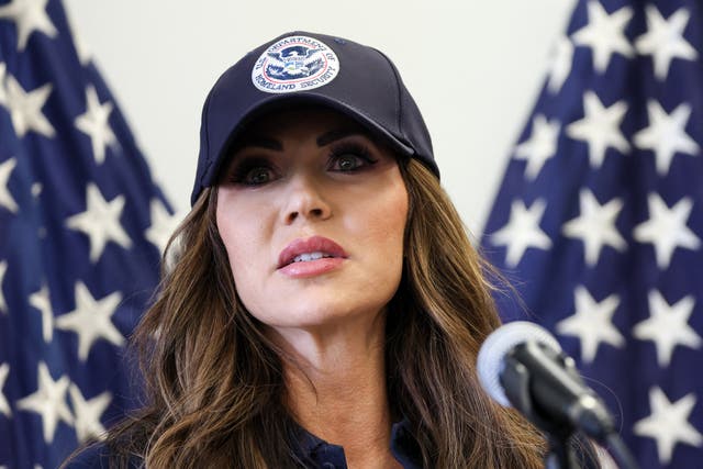 <p>Homeland Security Secretary Kristi Noem has been released from the hospital after suffering an allergic reaction</p>