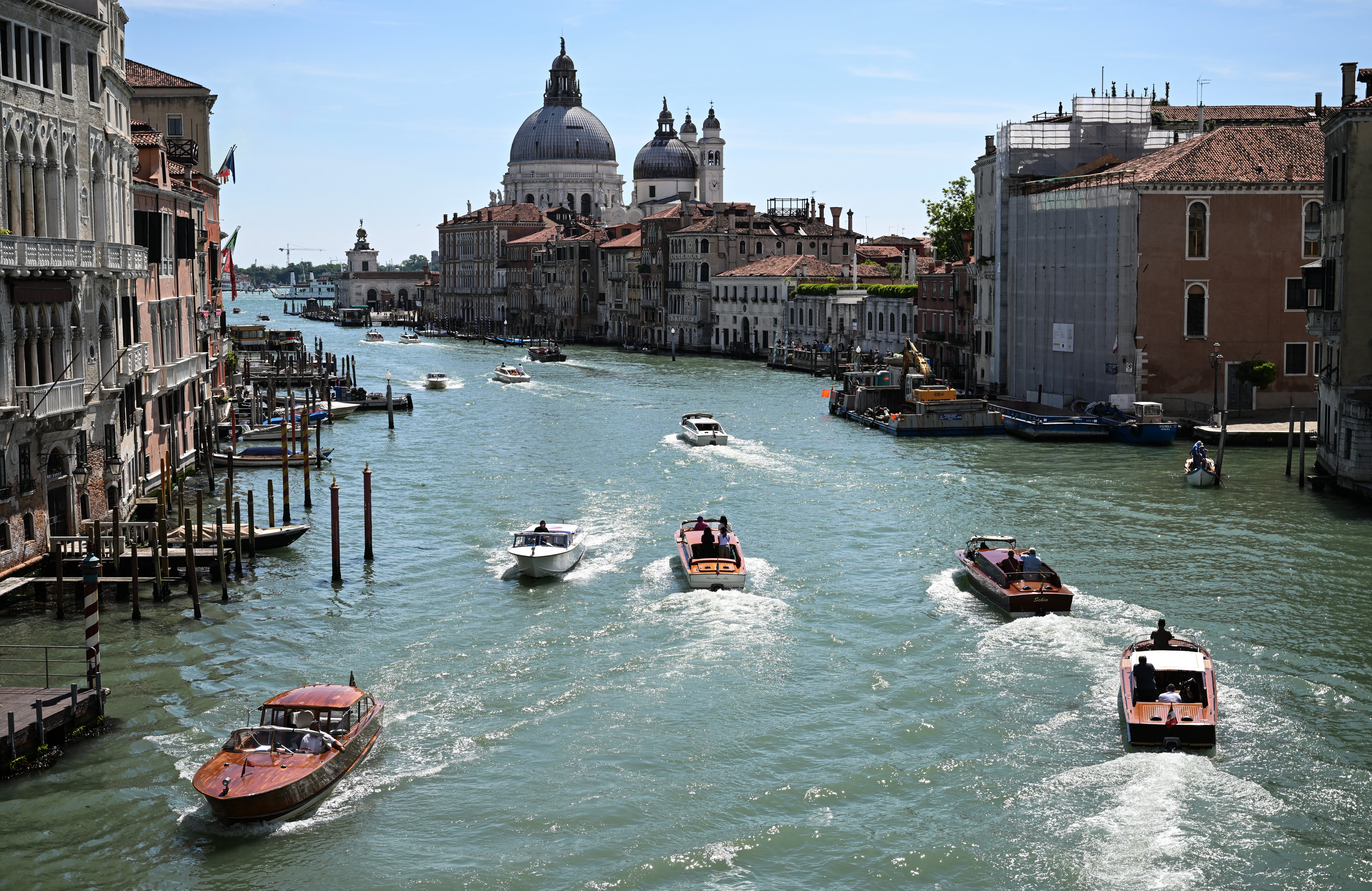 About 30 of Venice’s 280 water taxis have been reserved for the three-day wedding