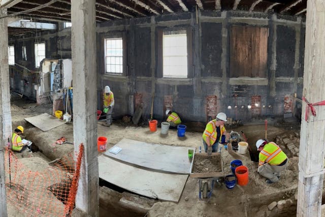 <p>William & Mary archaeologists uncover a foundation from the 1700s that once held the nation's oldest surviving schoolhouse for Black children in 2025, in Williamsburg, Va. (William Mary/William Mary Center for Archaeological Research via AP)</p>
