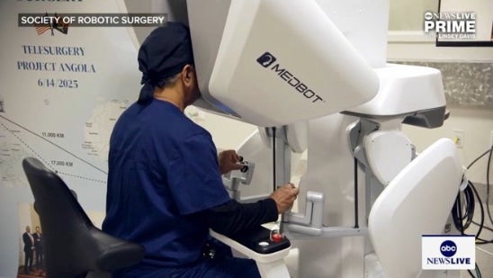 Dr. Vipul Patel in Florida used a robot to remotely perform surgery on a cancer patient thousands of miles away in Africa