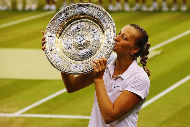 <p>Kvitova won two major titles over the course of a lengthy career</p>