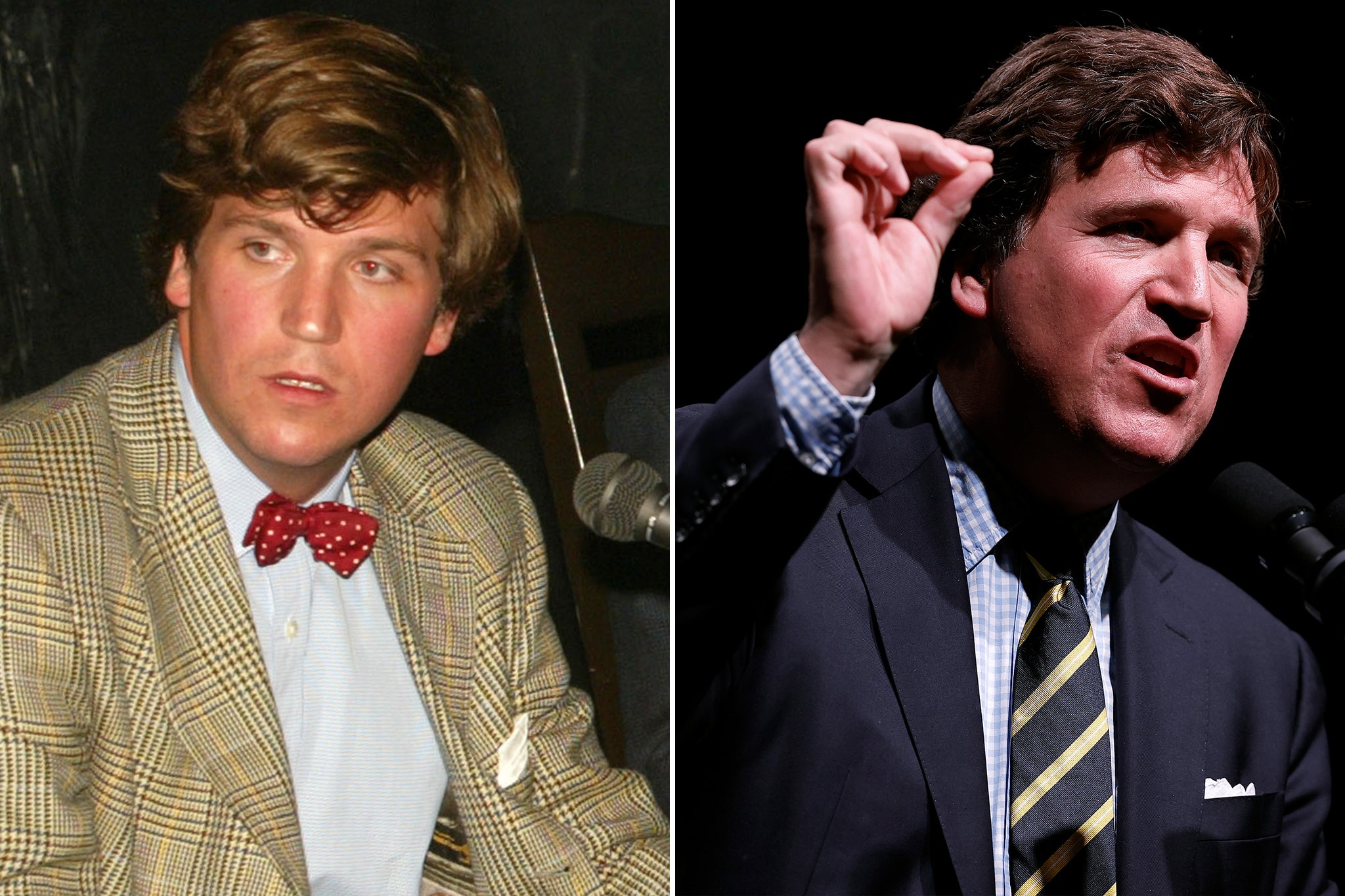 In his bowtie era in the early 2000s, Tucker Carlson supported the invasion of Iraq. Today he is leading the charge against U.S. involvement in the war against Iran.