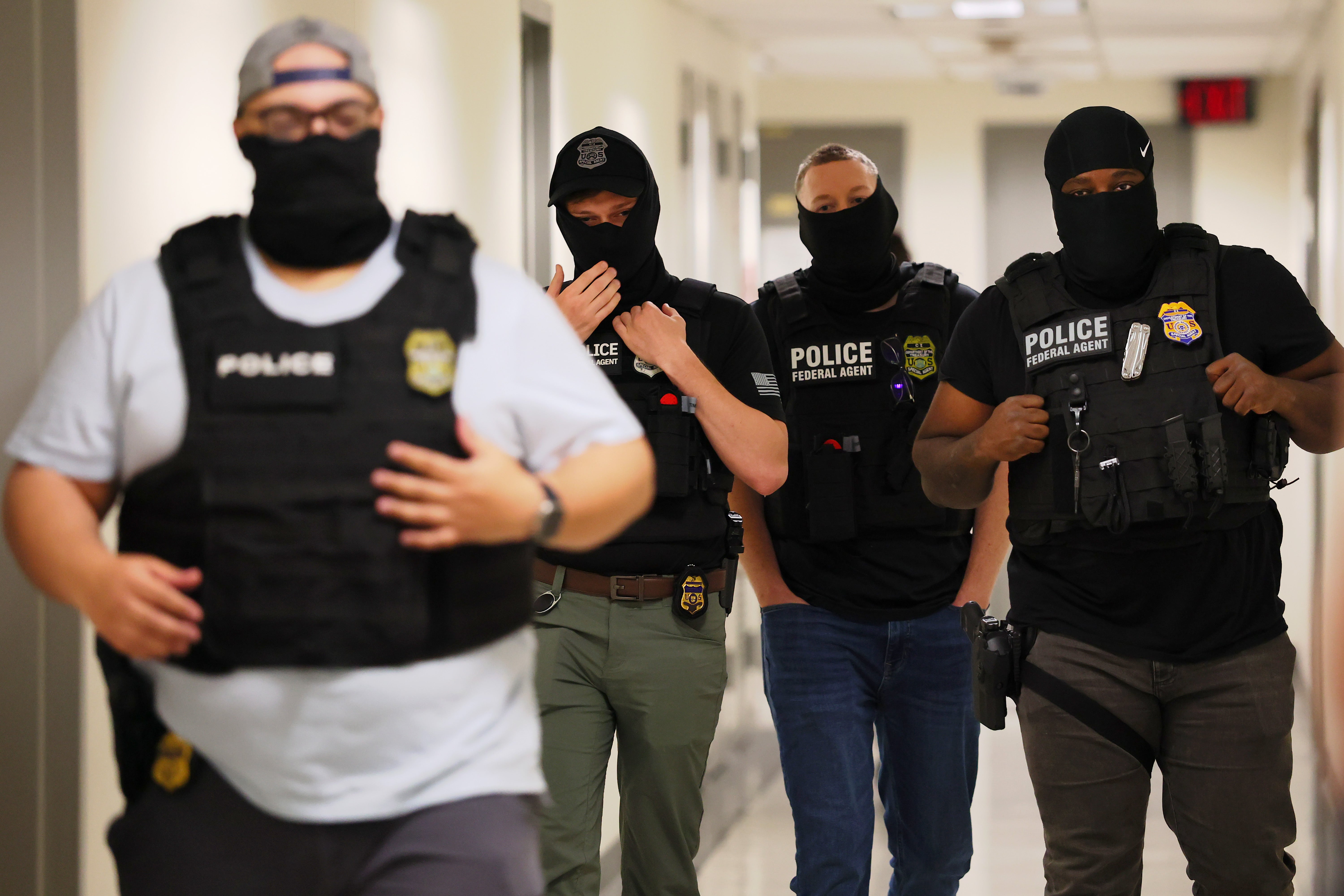 Federal agents have lined the halls of immigration courts across the country as thousands of people with pending immigration cases are ordered to appear in court only to have their cases dismissed, making them vulnerable to arrest and removal