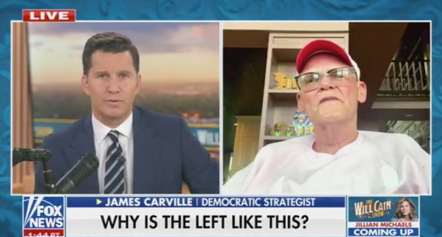 <p>James Carville in an appearance on 'The Will Cain Show' on Fox News on June 18, 2025</p>