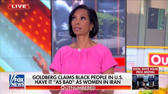 Fox News anchor Harris Faulkner says that Whoopi Goldberg's comparison between the United States and Iran is "asinine" and as "racist as anything I've ever heard."