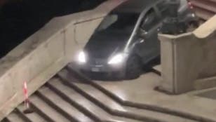 Elderly man drives down Rome’s historic Spanish steps by mistake