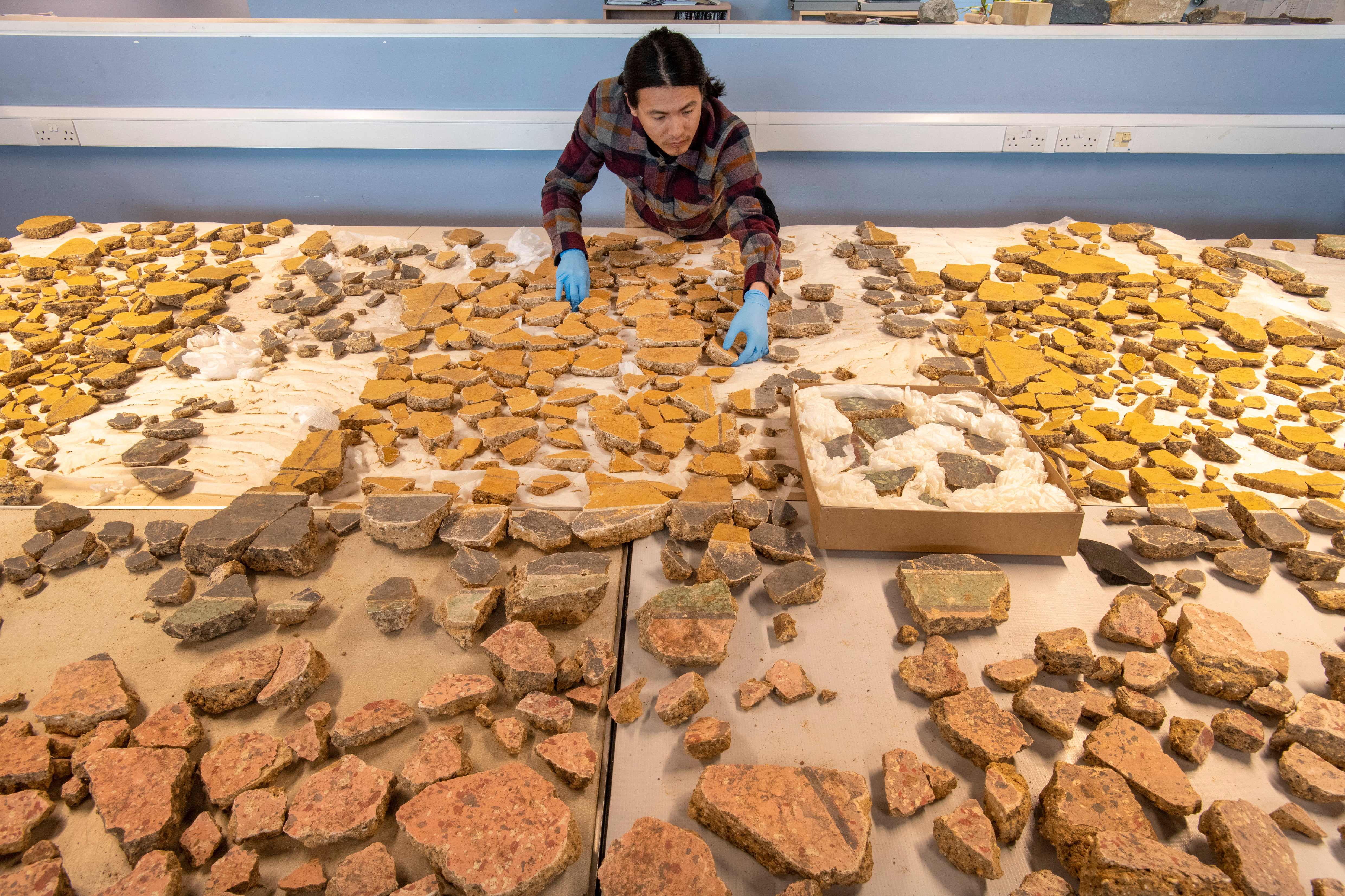 While panel designs were common during the Roman period, yellow panels were not, having only been identified at only a few sites across the country.