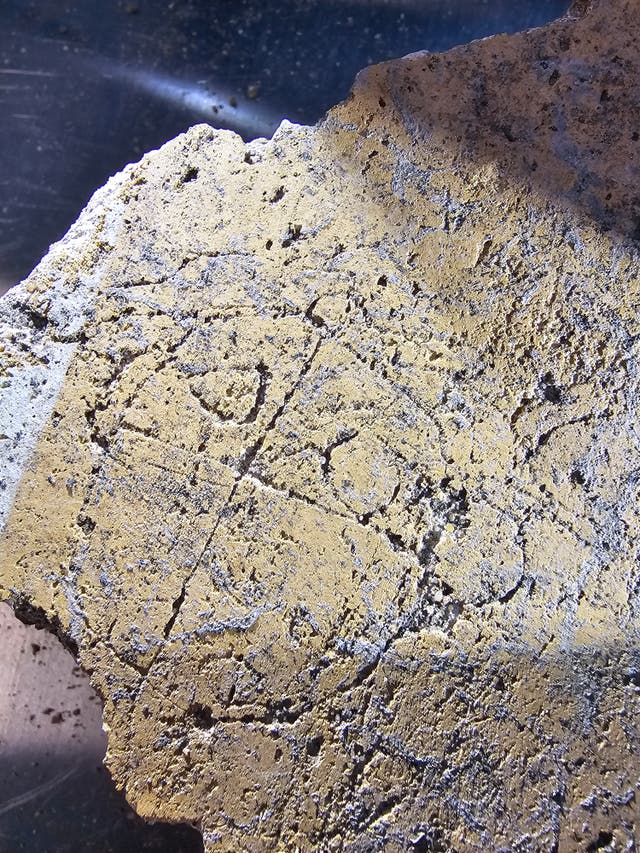 Archaeologists piece together plaster fragments into wall painting from ...