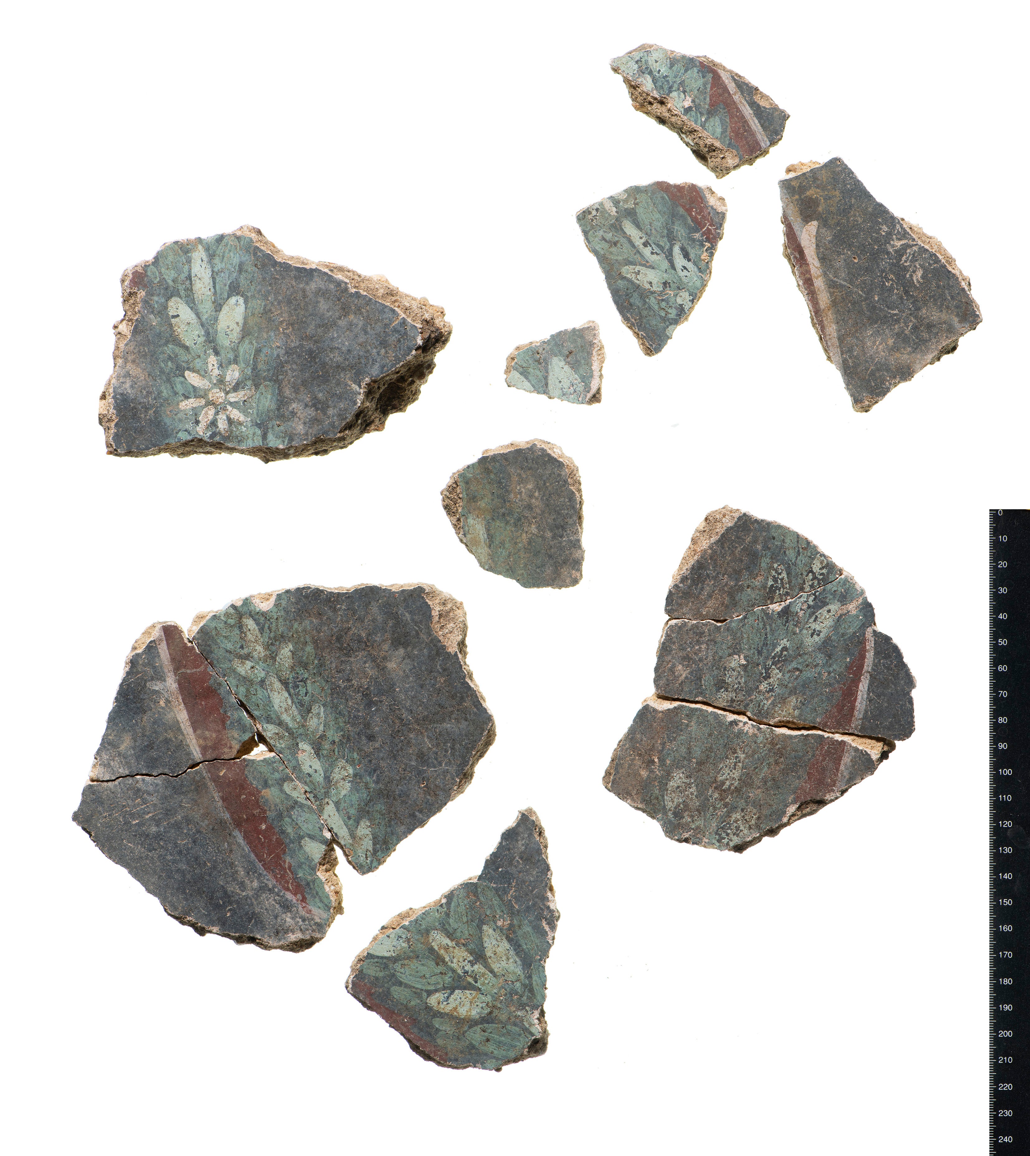 Sections of floral decoration