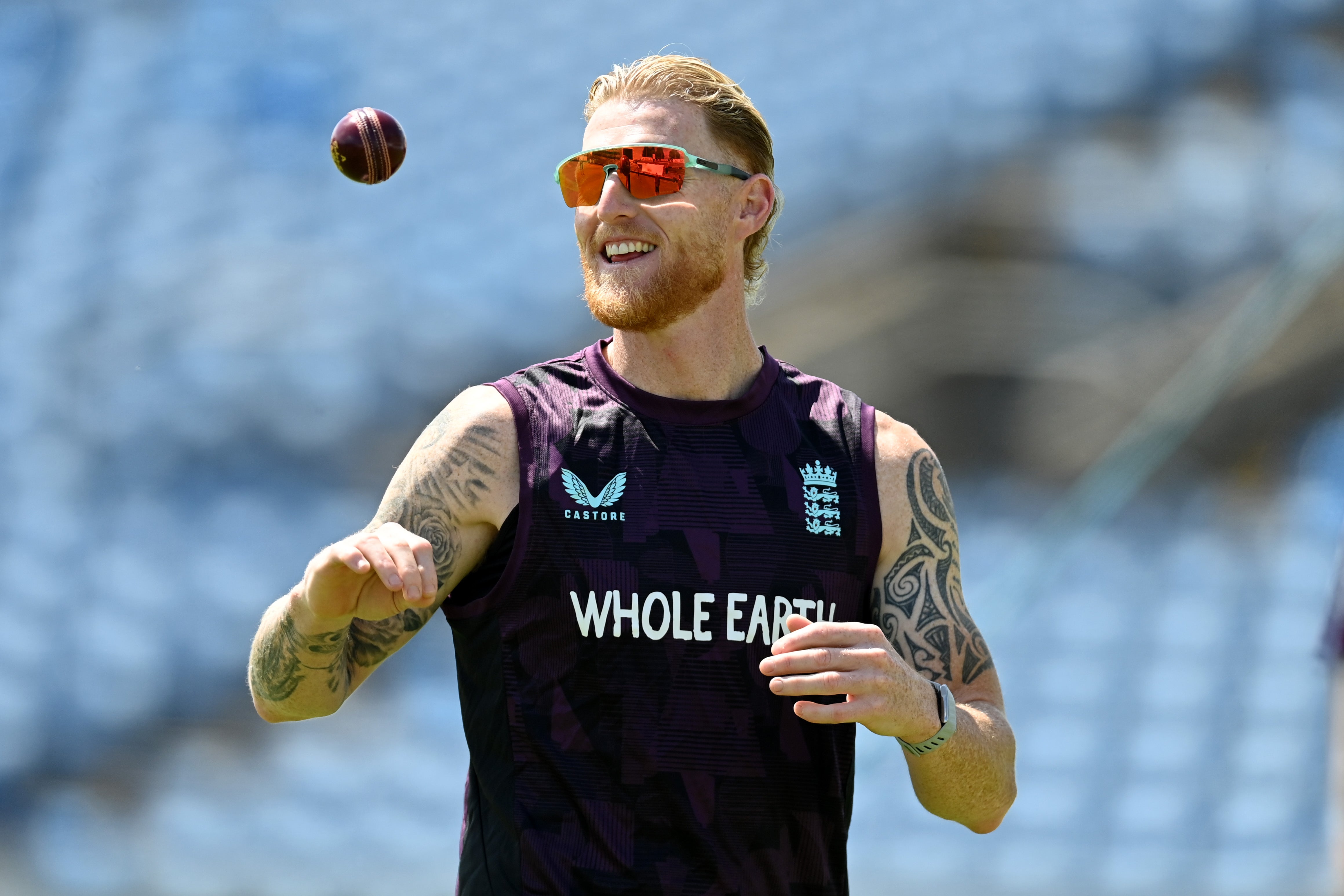 Capitão da Inglaterra Ben Stokes durante a sessão líquida de Headingle