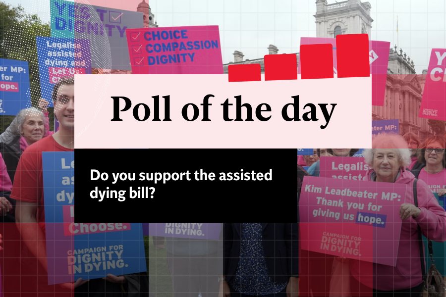 <p>Poll of the day: Do you support the assisted dying bill?</p>