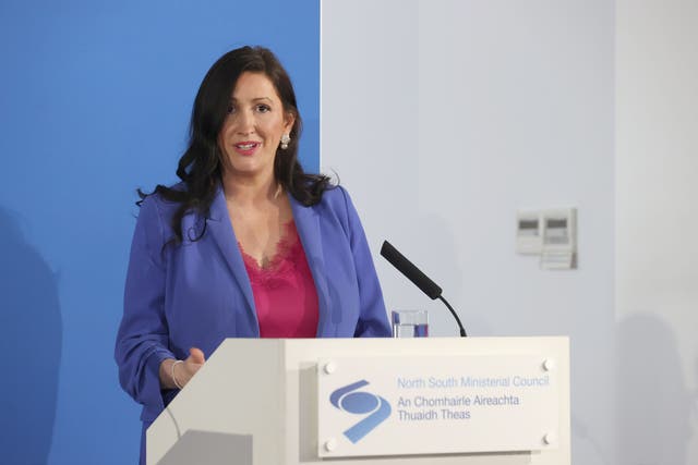 Deputy First Minister of Northern Ireland Emma Little-Pengelly has accused former taoiseach Leo Varadkar of ‘reinventing himself’ over comments he made about Irish unity (Liam McBurney/PA)