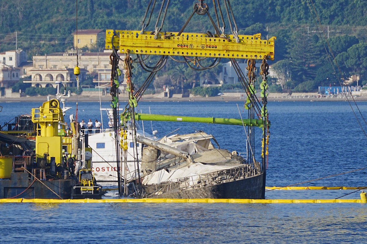 What caused the Bayesian to sink? Superyacht raised from seabed 10 ...