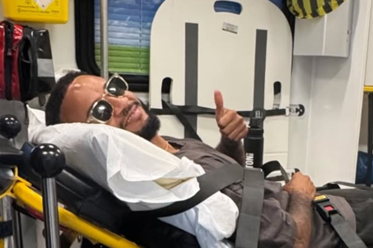 JLS star Aston Merrygold shares update from ambulance as he is rushed to hospital