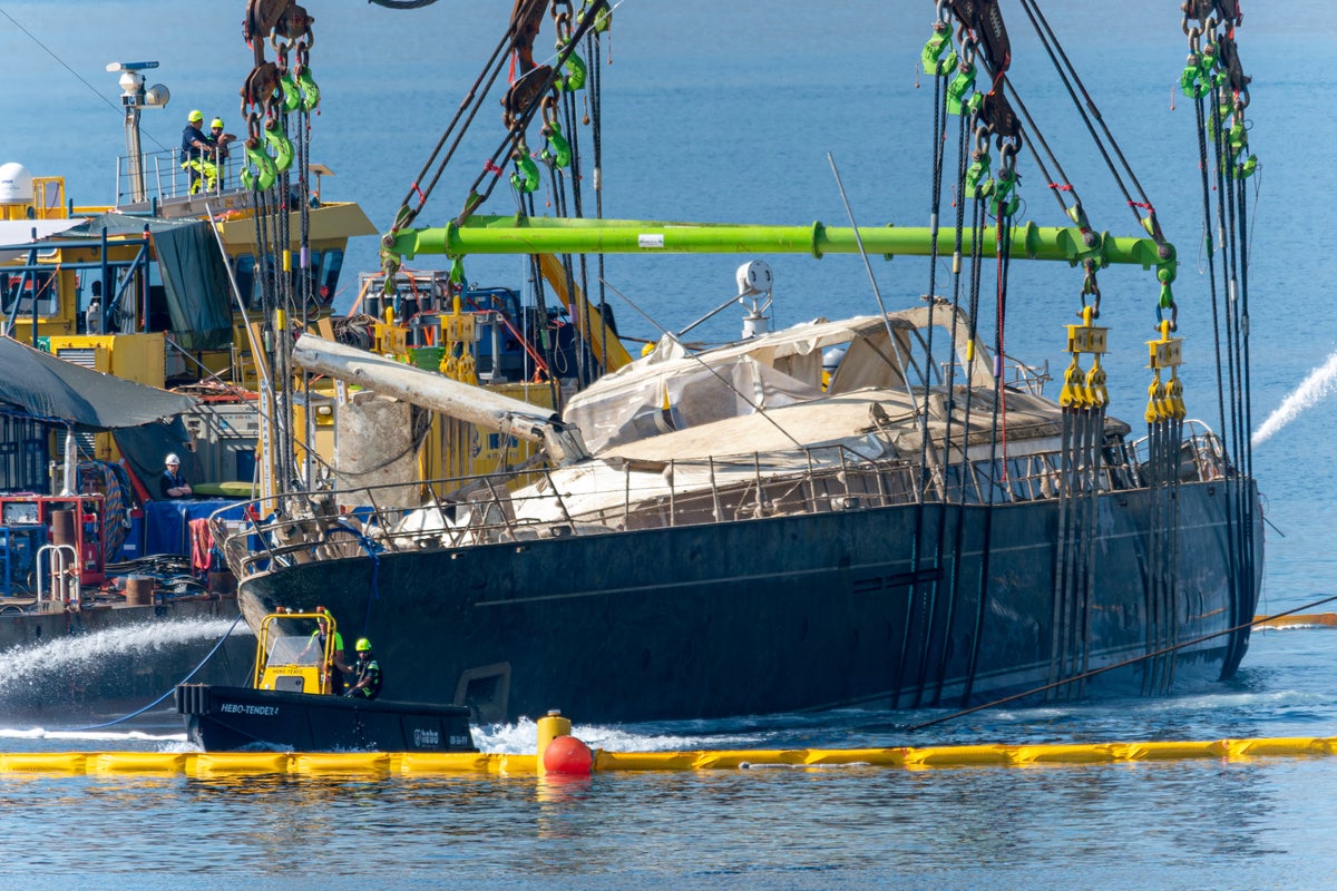 Watch Mike Lynch’s tragic superyacht finally pulled from water off Sicily