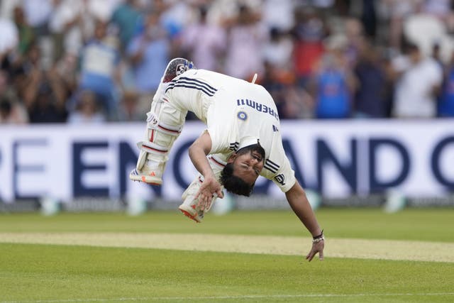 Rishabh Pant celebrates scoring his century (Danny Lawson/PA)