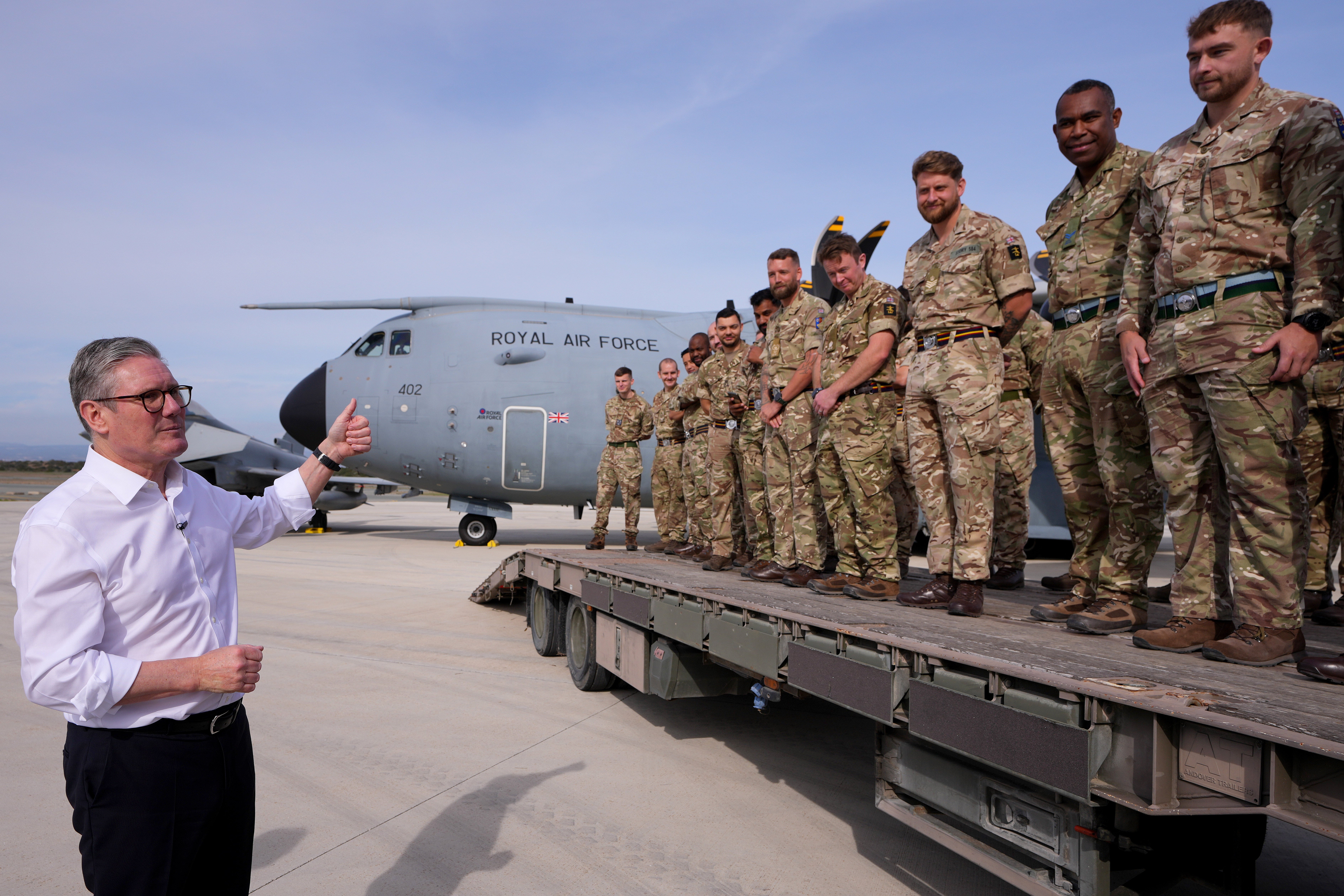 Prime minister Sir Keir Starmer visited Akrotiri in December