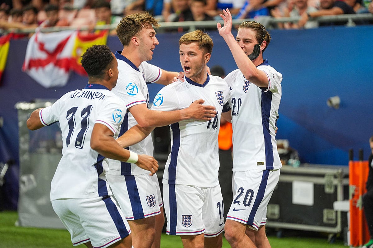 England U21s vs Spain U21s LIVE: Young Lions holding on to slender lead in Euros quarter-final
