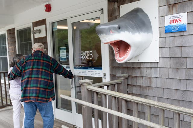 <p>Martha’s Vineyard has been overrun with movie fans celebrating the 50th anniversary of the “Jaws” film</p>
