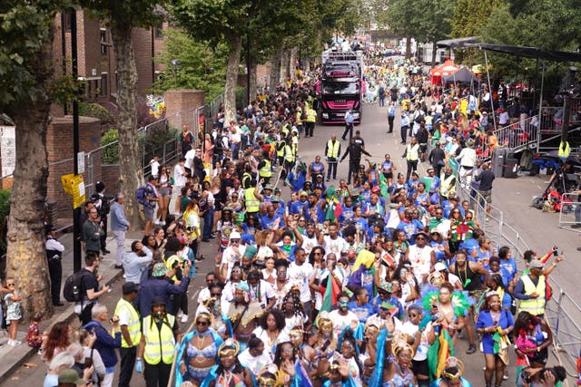 Around two million people attend Notting Hill Carnival each year (James Manning/PA)