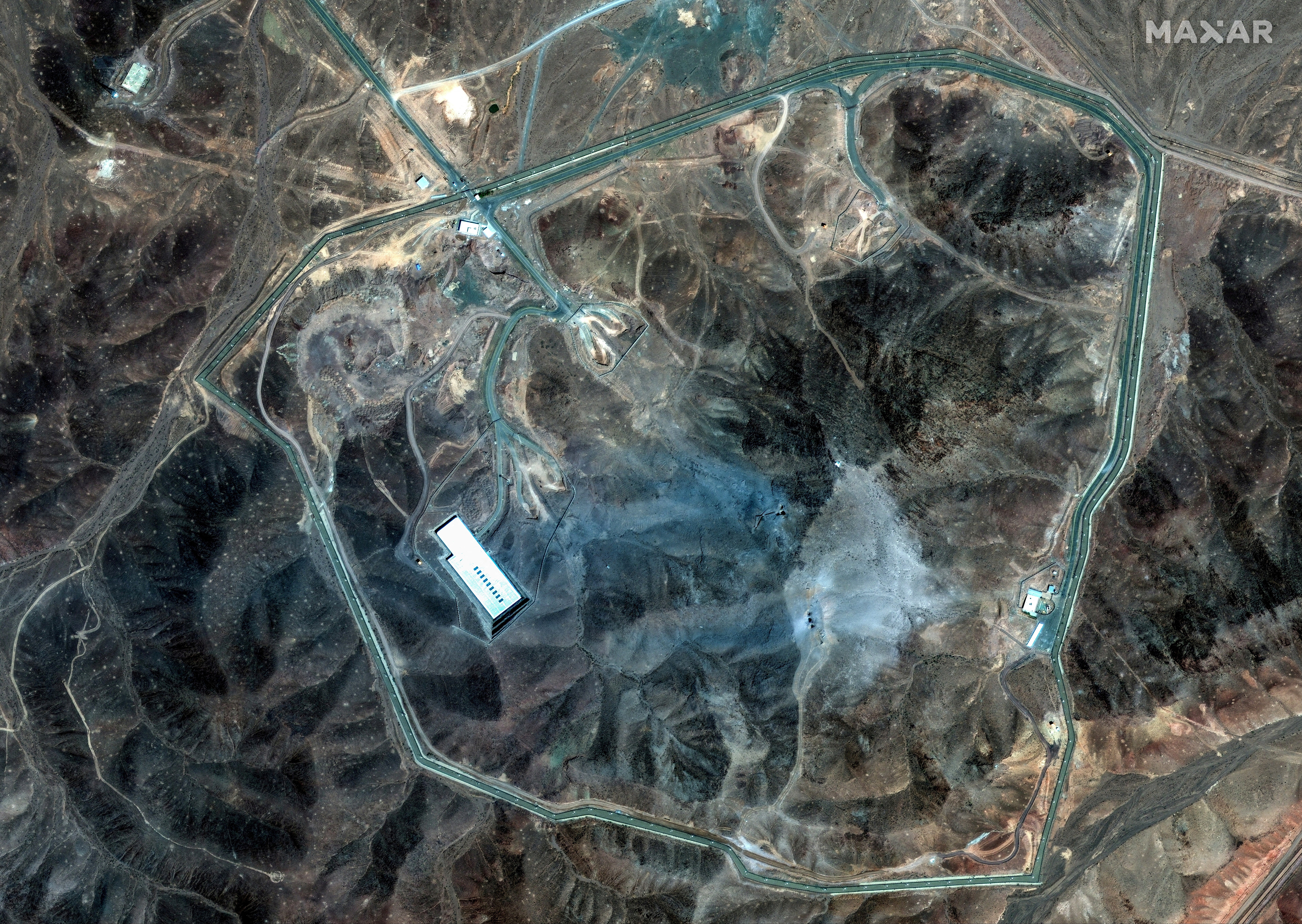 Fordow Underground complex seen after the US hit the underground nuclear plant