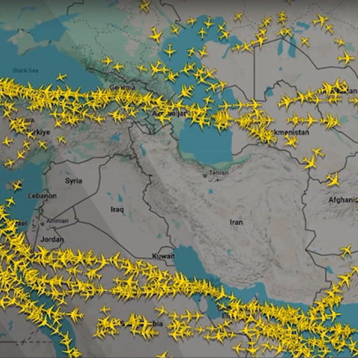 Watch: Airlines avoid Middle East airspace after US bombs Iran