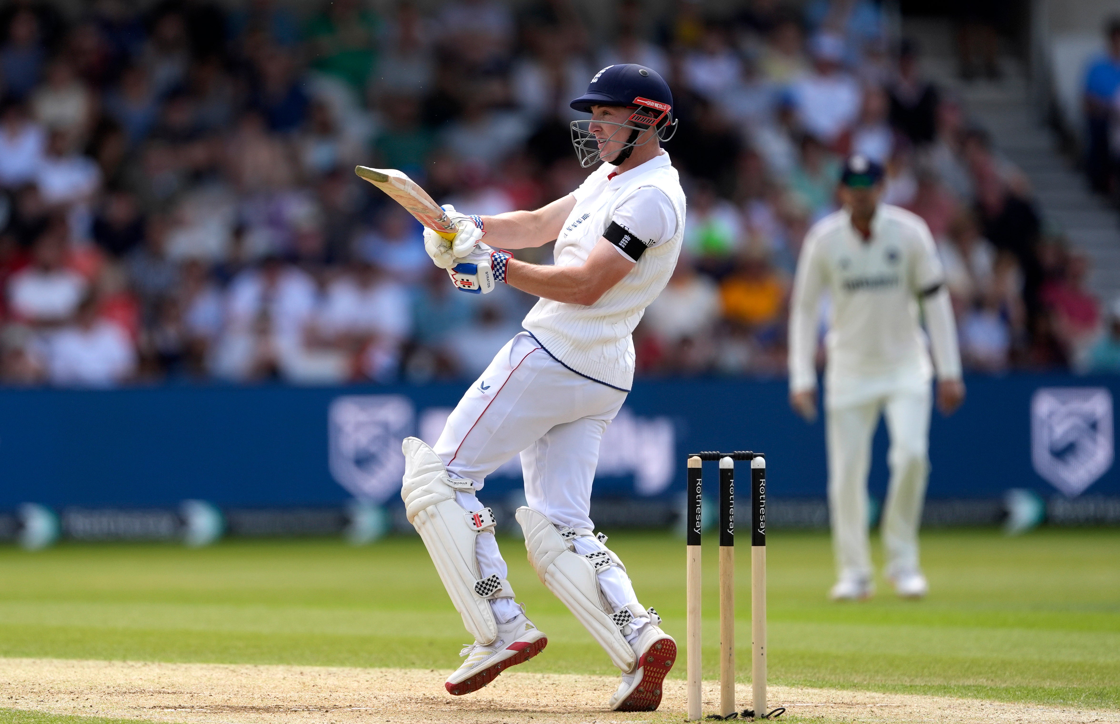 Harry Brook scored 99 in England's first innings to help reduce the deficit to just six runs