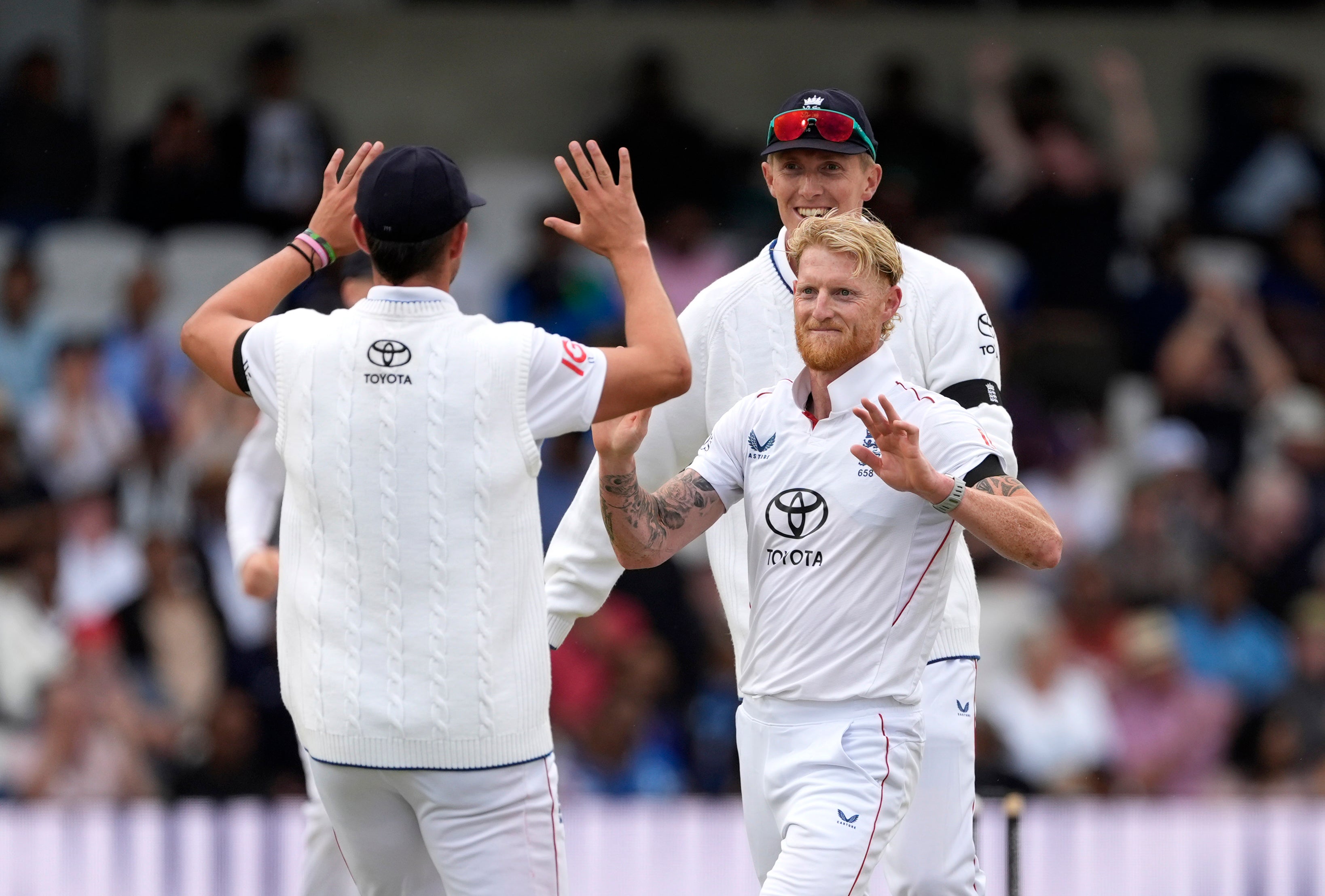 Ben Stokes took the wickets of Sai Sudharsan late in the day to leave the tourist 90-2 in their second innings