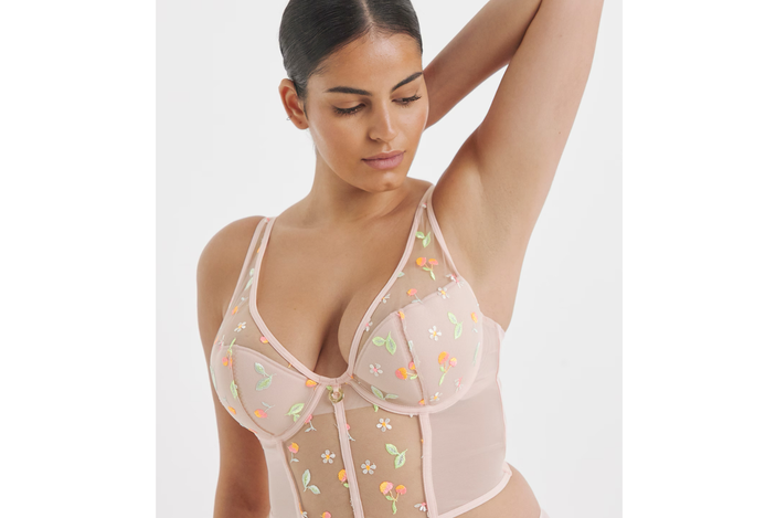 Best bra for bigger bust Indybest review Simply Be summer embroidery half padded longline bra