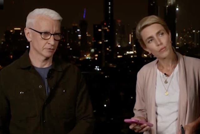 <p>Anderson Cooper and Clarissa Ward had to evacuate their perch atop a Tel Aviv hotel as missile alerts blared across the city</p>