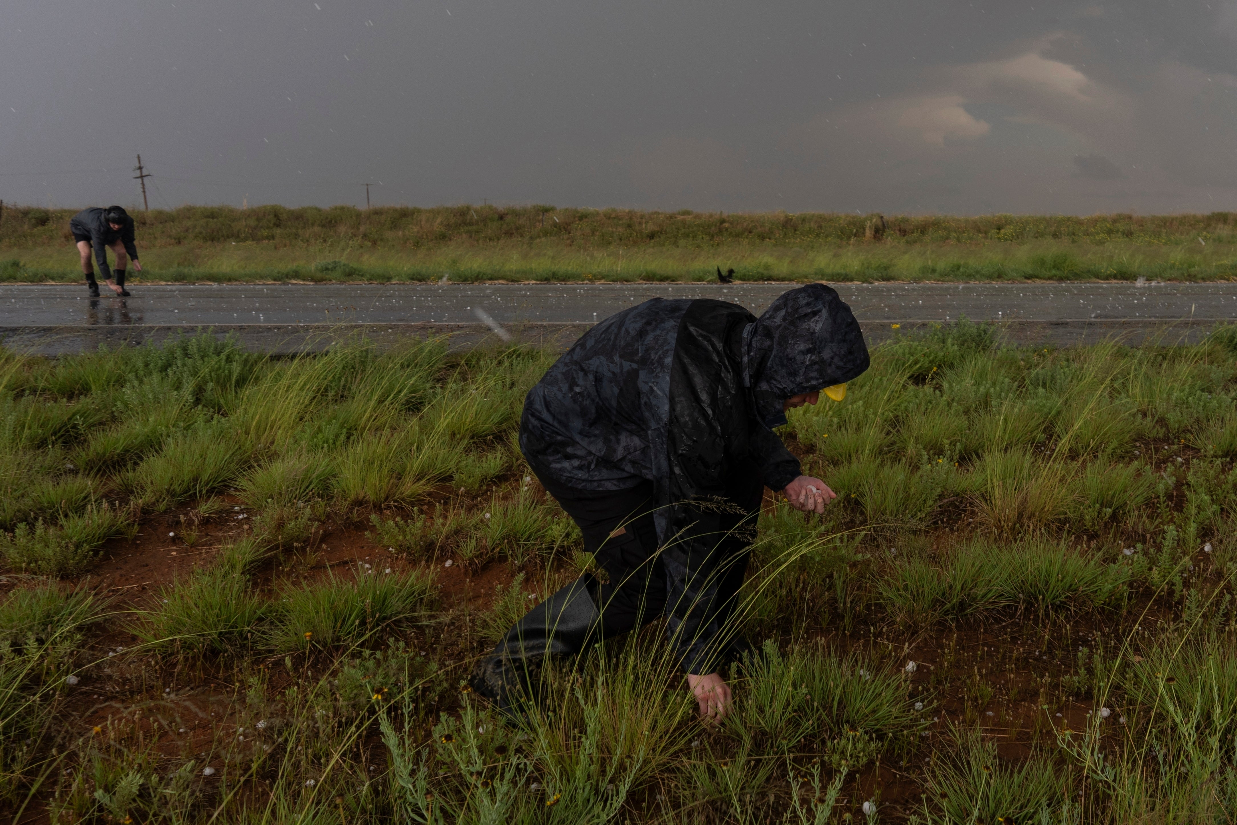 Climate Chasing Hail Collecting