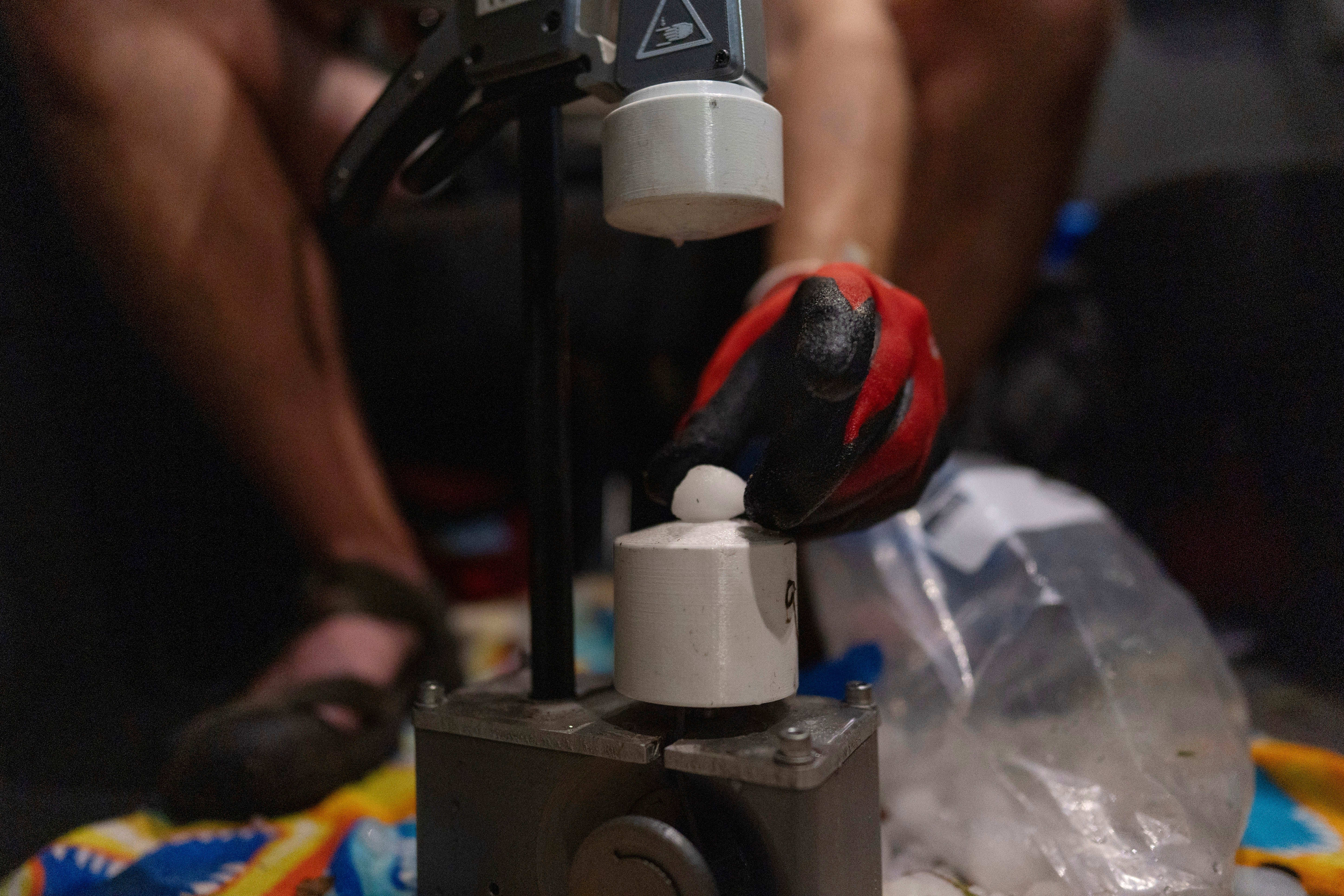 Climate Chasing Hail Collecting