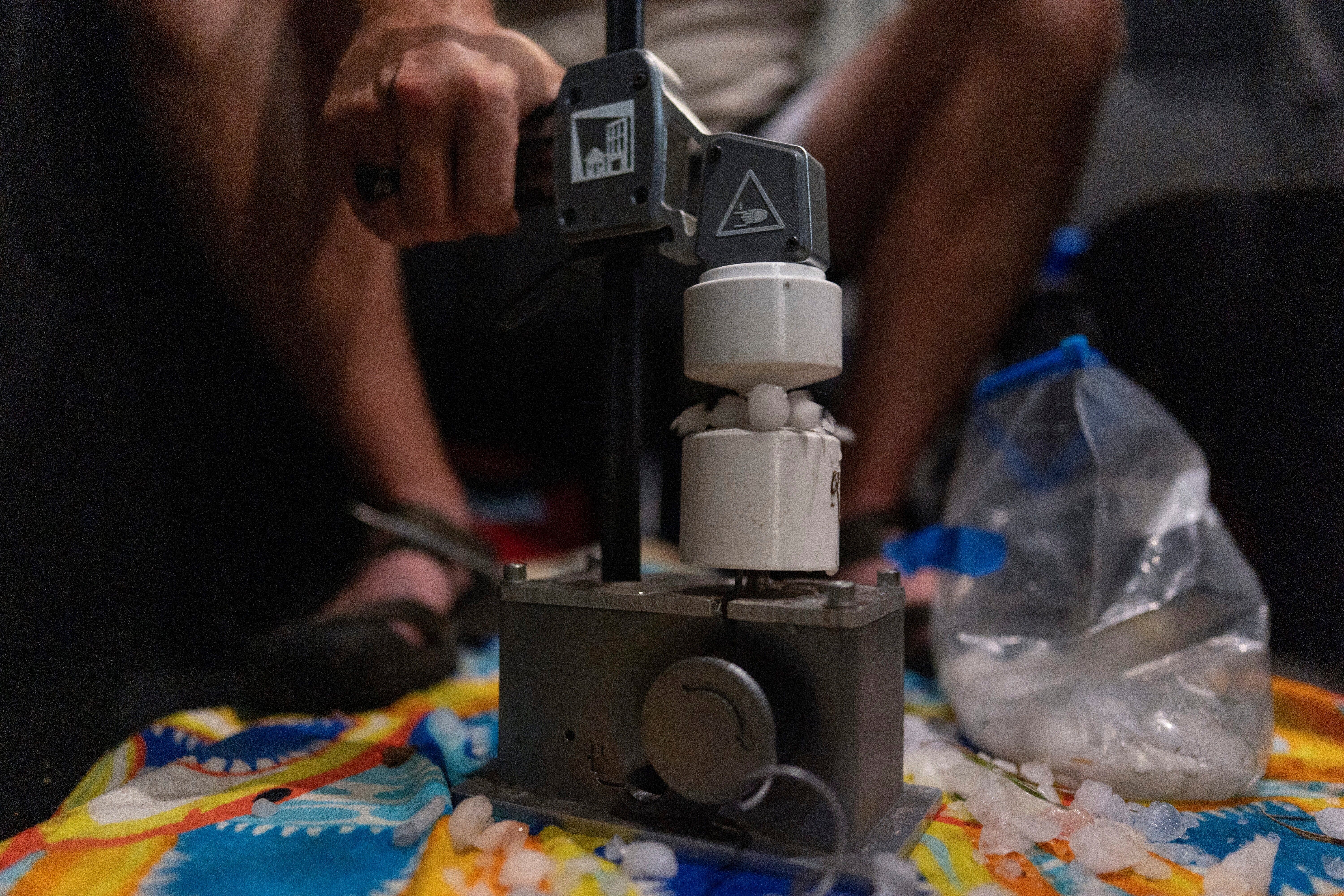 Climate Chasing Hail Collecting