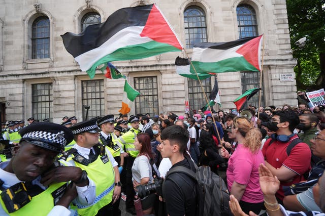 <p>Police and protesters clashed during a recent demonstration against outlawing Palestine Action</p>