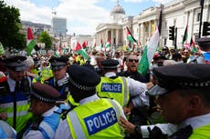 Seven to appear in court after protesters clash with police at Palestine Action demonstration