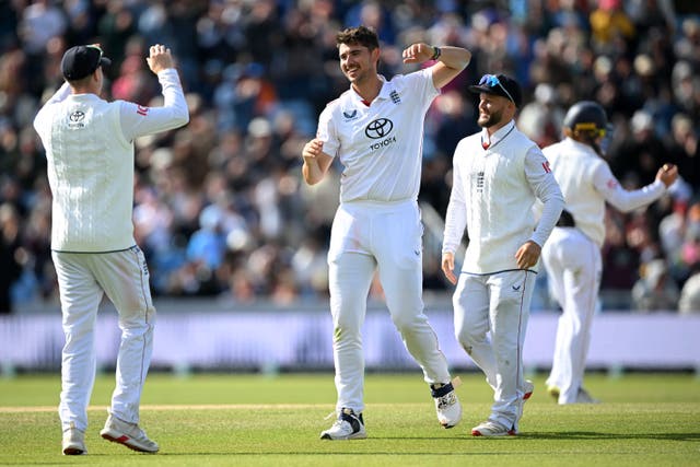 <p>Josh Tongue’s three wickets in an over help bowl India out for 365</p>