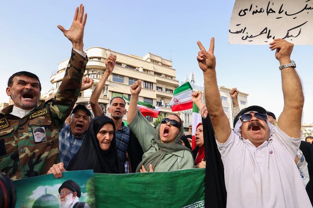 <p>Iranians protest against a US strike on Tehran earlier in 2025</p>