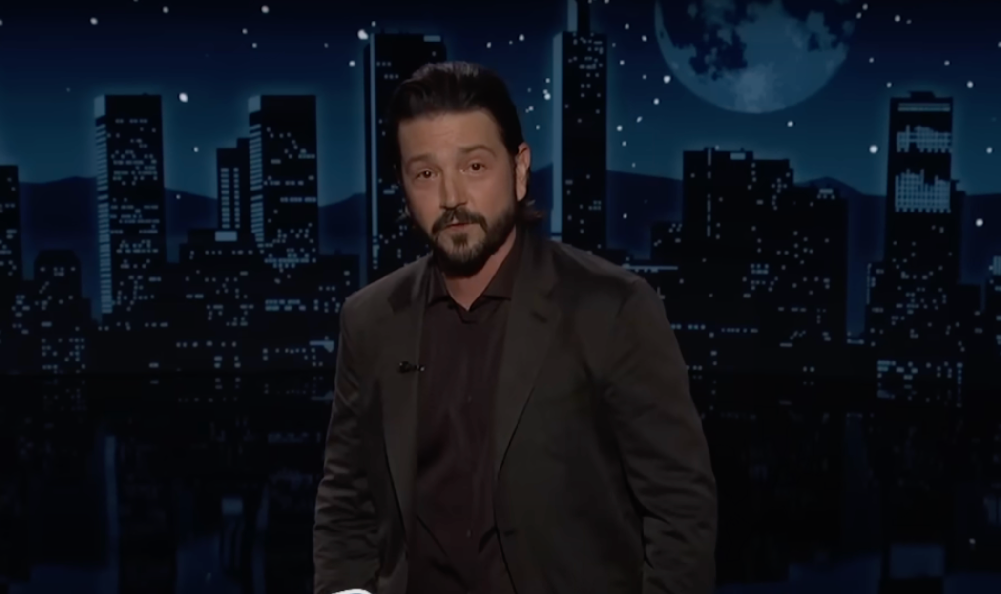 Diego Luna gave a rousing speech defending immigrants as the guest host on Jimmy Kimmel