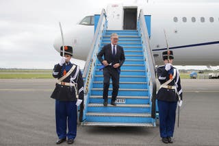 Britain's Prime Minister Keir Starmer arrives at schiphol airport ahead of the two-day NATO's Heads of State and Government summit in The Hague