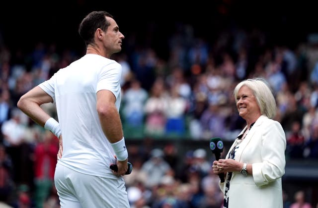 <p>Murray was given a Wimbledon send-off last year after his final match in an on-court interview with Sue Barker (Zac Goodwin/PA)</p>