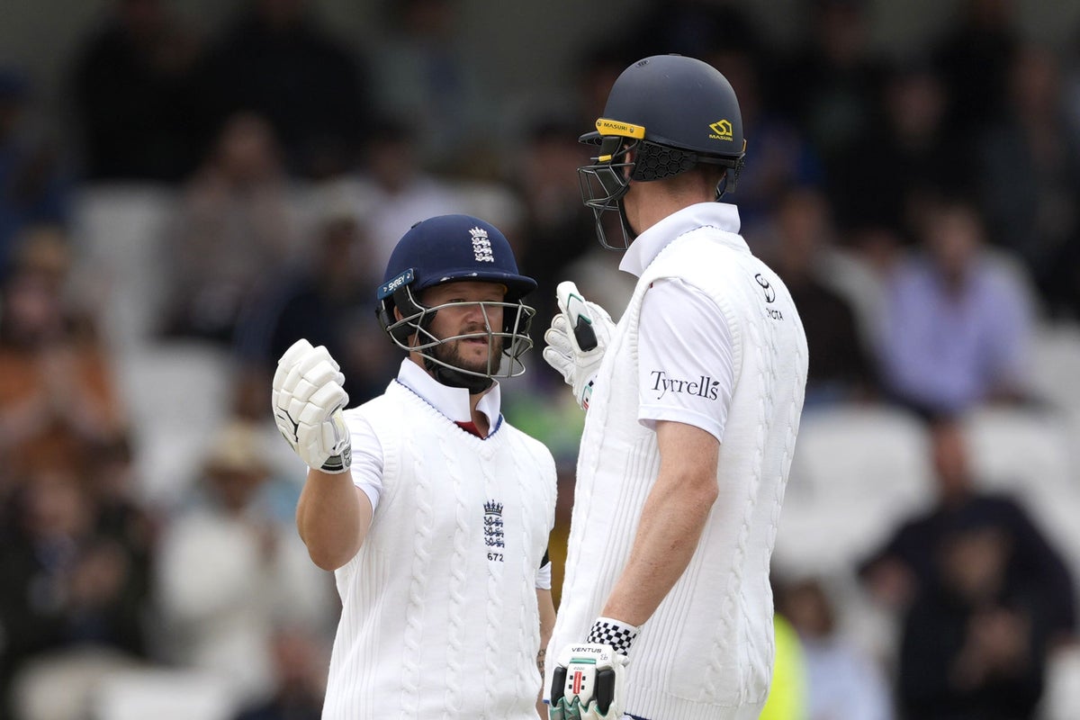 Zak Crawley and Ben Duckett lift England on final day of first Test