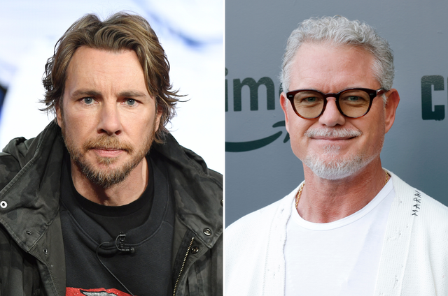 <p>Dax Shepard (left) said he and Eric Dane (right) nearly came to blows at an AA meeting once</p>