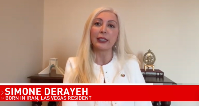 <p>Simone Derayeh told NBC Las Vegas that Trump's military actions have sparked support among the Iranian diaspora in LA</p>